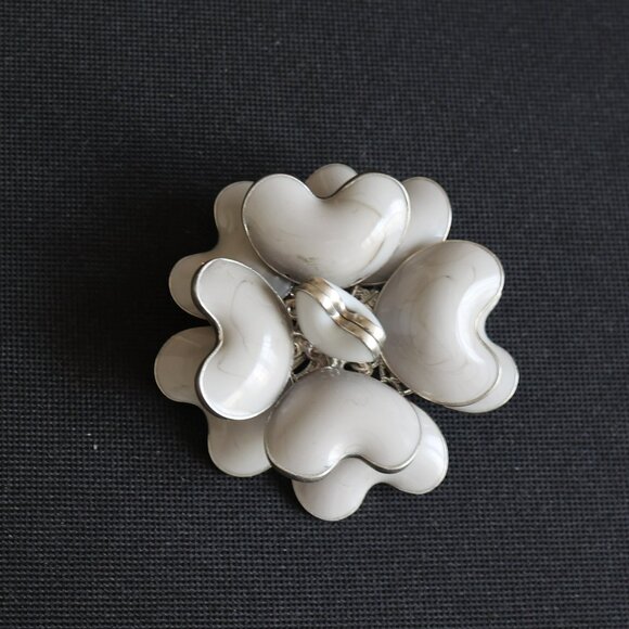 MOANS Gray Poured Glass Rose designer signed - Picture 1 of 6